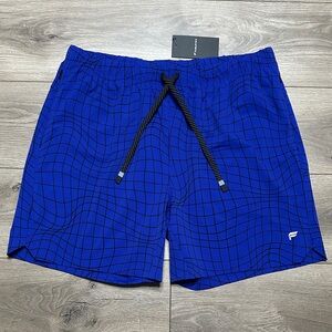 Fabletics The One 7" Training‎ Shorts Admiral Blue Griddy Colorway Size XXL